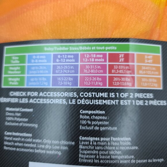 Halloween Cute Scarecrow Sunflower Adorable Toddler Costume , NWT - Picture 10 of 13